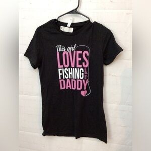 “This Girl loves Fishing with her daddy” TShirt xl (0148)